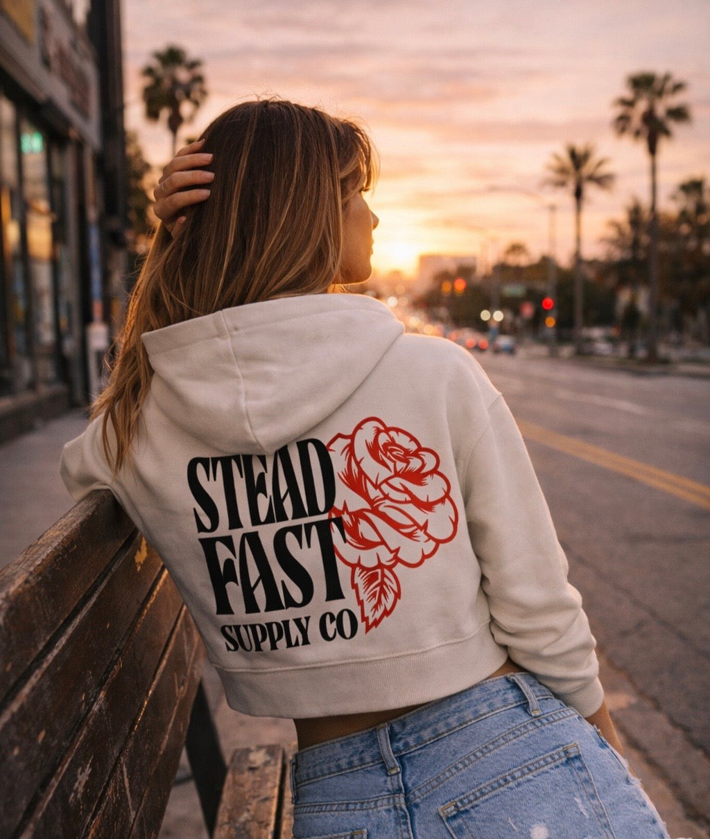 “RED ROSES” Women’s Crop Hoodie