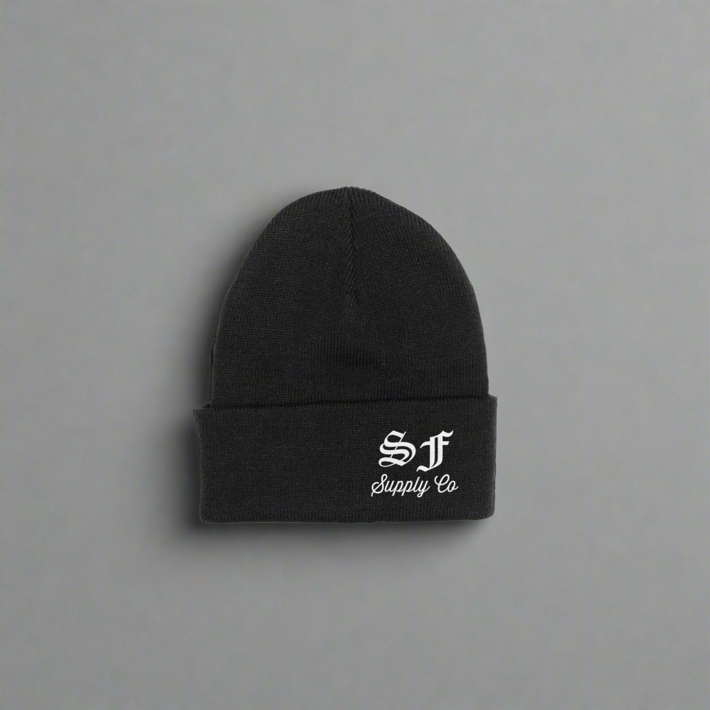 "SFK” Black Beanie